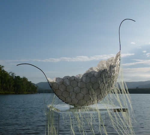 Paper and Wire Netting Boat 7.